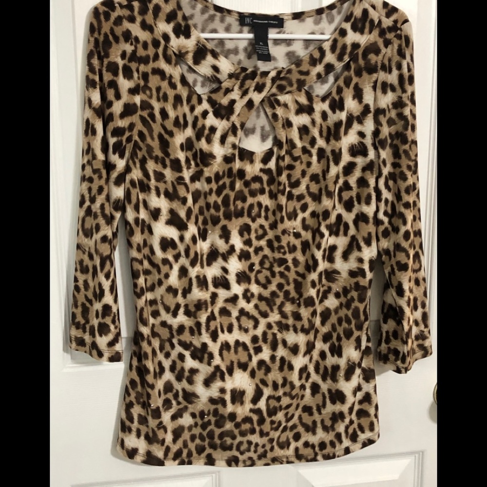INC Leopard Print Top Sz. XL
